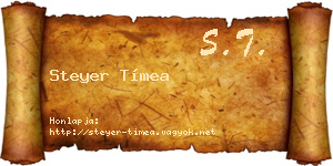 Steyer Tímea névjegykártya